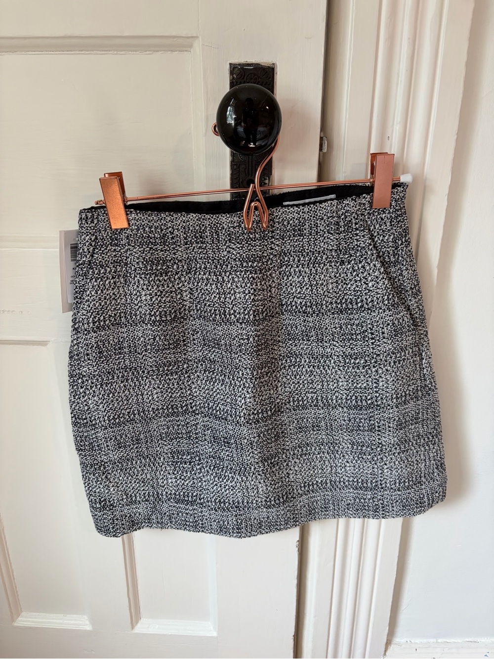 Babaton Aritzia Textured Black and White Tweed Mini Skirt NWT